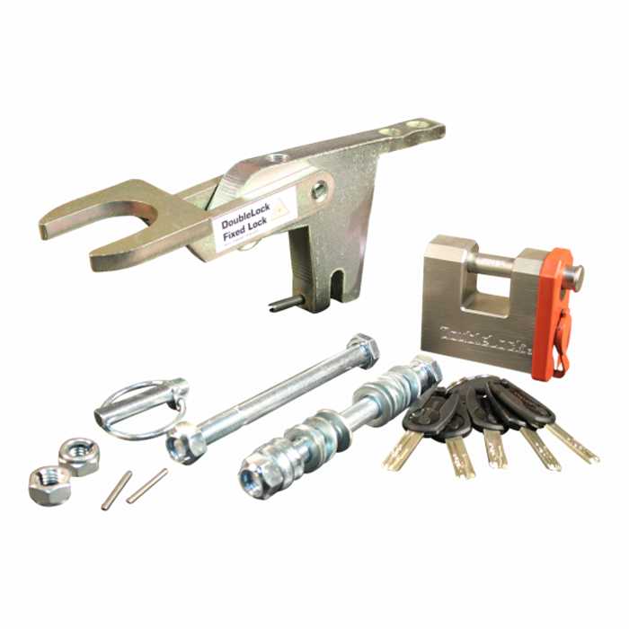 Antivol Doublelock Fixed Lock A60 SCM 2x vertical M12 pour remorques non freinée Antivol Doublelock Fixed Lock A60 SCM 2x vertical M12 pour remorques non freinée