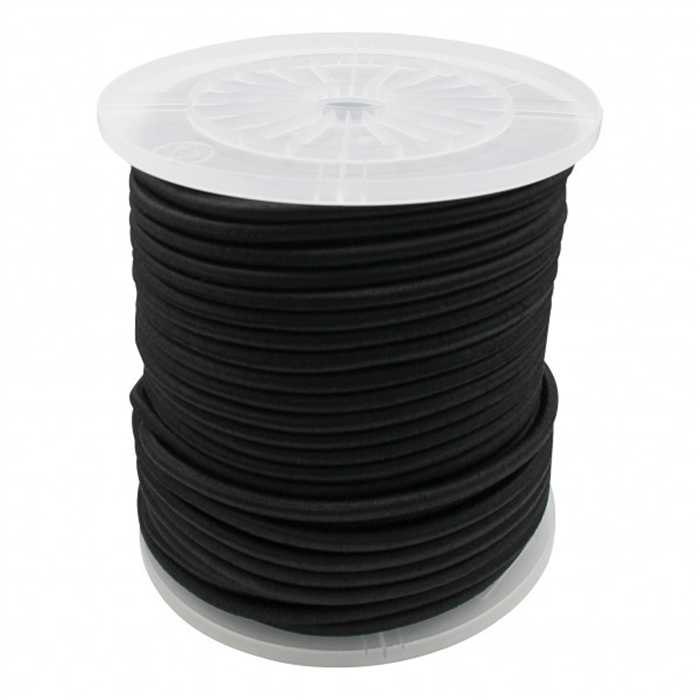 Cable élastique noir Ø10/mètre Cable élastique noir Ø10/mètre