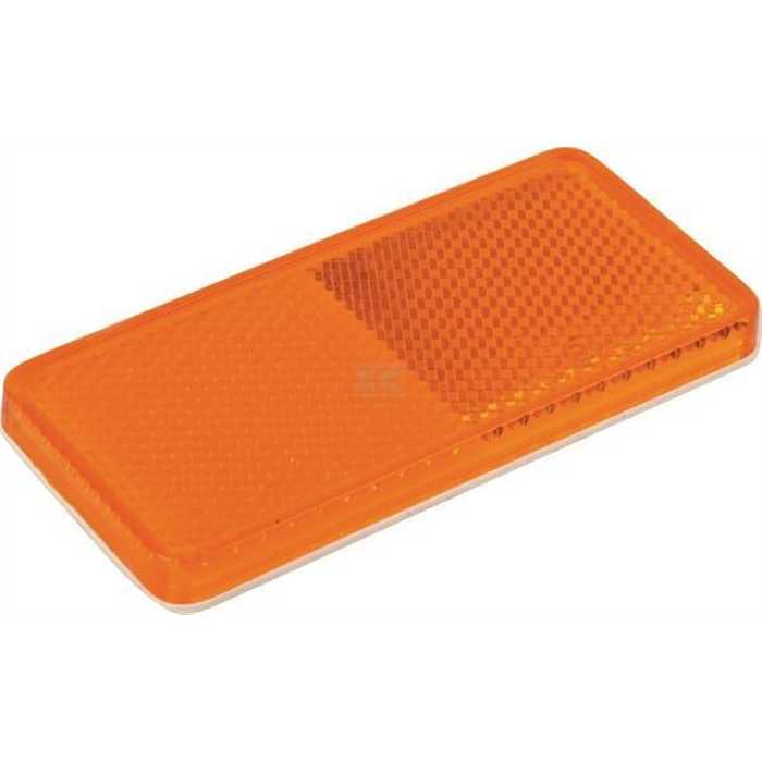 Catadioptre rectangle orange 94x44mm autocollant Catadioptre rectangle orange 94x44mm autocollant