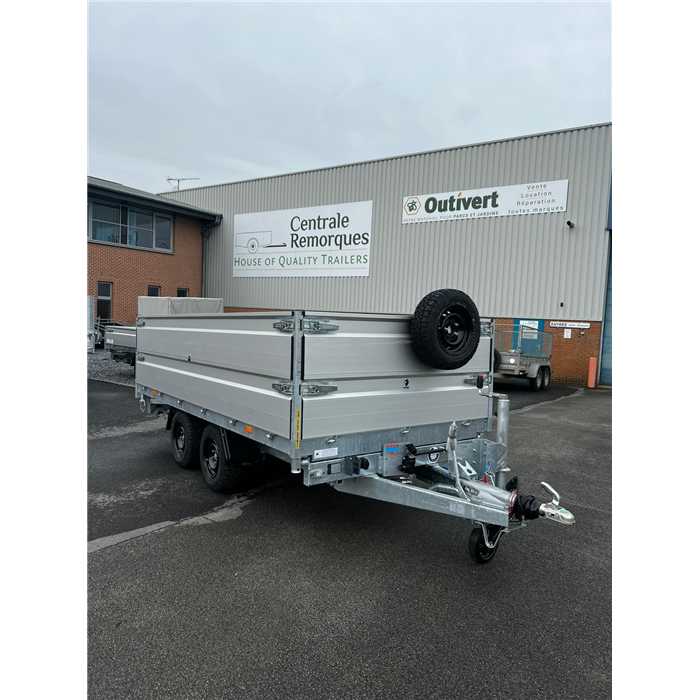 Hapert - Remorque tri-benne Cobalt HM2 - 375 x 180 cm - 3500 kg - suspension parabolique Hapert - Remorque tri-benne Cobalt HM2 - 375 x 180 cm - 3500 kg - suspension parabolique