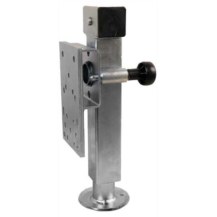 Pied béquille basculante SF60-DSA- SW19 universel avec montage étendu ?60 ?60mm 1300kg zingué 430mm Pied béquille basculante SF60-DSA- SW19 universel avec montage étendu ?60 ?60mm 1300kg zingué 430mm
